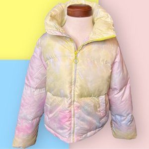 NWT Love Chemiztry Tie Dye Lightweight Full Zip Puffer Jacket